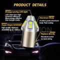 Ruiandsion 2pcs 1157 Led Bulbs White 2357 2057 7528 1034 P21 5w Bay15d Dual Function 10-60v 3030 10smd Chipsets Replacement For