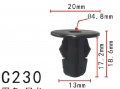 Autobahn88 Mud Shield Push-type Clip Compatible With Toyota Oem 90189t0014 9018906065 Pack Of 20