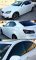 Slim Vip Style Clip On Smoke Tinted Window Visor With Black Trim Compatible For 2006-2013 Lexus Is250 Is350 Is-f