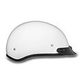 D O T Daytona Skull Cap- Hi-gloss White
