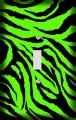 Lime Green Jagged Zebra Skin Print Switchplate Switch Plate Cover 