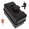 Jik 4 Quart Plastic Fuel Tank With Shut Off Valve And Cap For Remote Mounting 691993