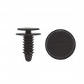 100pcs 8mm Dia Hole Door Trim Panel Black Plastic Rivet Clip Fastener For Car 