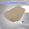 X Autohaux Car Center Console Lid Armrest Seat Box Cover Protector Replacement Microfiber Leather For Nissan Altima 2007-2012