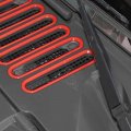 Cherocar Hood Vent Cover Cowl Panel Trim Abs Exterior Accessories For 2007-2017 Jeep Wrangler Jk Jku 2 4-door Red 