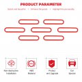 Hood Vent Cover Cowl Panel Trim For 2007 2018 Jeep Wrangler Jk Jku 2 4 Door Red Abs Exterior Accessories 7 Piece Set