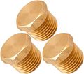 Vixen Horns 3 8 Npt Brass Hex Head Male Plug For Train Air Horn Tanks Pack Vxa7538-3 