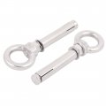 Uxcell 2pcs Wire Rope 304 Stainless Steel Expansion Shield Anchor Eye Bolt M8 X 80mm