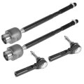 4pcs Front Inner Outer Tie Rod Ends Kit Suspension Steering End For Chevrolet Malibu 2004-2012 Saturn Aura 2007-2009 Drag Link 