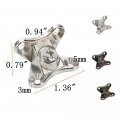 Tsnamay 10pcs Detachable Corner Brace Zinc Alloy Butterfly Code Right Angle Support Shelf Brackets Red Bronze