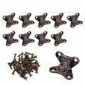 Tsnamay 10pcs Detachable Corner Brace Zinc Alloy Butterfly Code Right Angle Support Shelf Brackets Red Bronze 