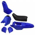 Waltyotur Plastic Fender Blue Body Seat Gas Tank Side Plates Replacement For Yamaha Pw50 Py50