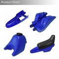 Waltyotur Plastic Fender Blue Body Seat Gas Tank Side Plates Replacement For Yamaha Pw50 Py50