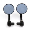 Uxcell 2 Pcs Adjustable Handlebar End Round Rear View Side Mirror For Motorcycle