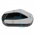 Acouto Motorcycle Side Stand Pad For Triumph T100 18-2020 T120 16-2020 Kickstand Extender Foot Extension Support Plate Titanium