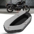 Acouto Motorcycle Side Stand Pad For Triumph T100 18-2020 T120 16-2020 Kickstand Extender Foot Extension Support Plate Titanium