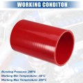 Uxcell 3 5 Id 6 Length 4-ply Reinforced High Temp Straight Coupler Silicone Reducer Hose Red For Car Intercooler Intake Piping