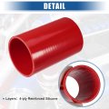 Uxcell 3 5 Id 6 Length 4-ply Reinforced High Temp Straight Coupler Silicone Reducer Hose Red For Car Intercooler Intake Piping