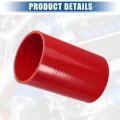 Uxcell 3 5 Id 6 Length 4-ply Reinforced High Temp Straight Coupler Silicone Reducer Hose Red For Car Intercooler Intake Piping