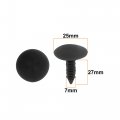 Uxcell Car 7mm Hole Dia Black Plastic Rivets Bumper Push Clip Fastener 100pcs