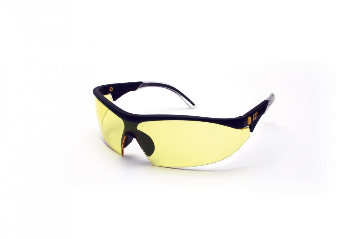 Csa-digger-112-af Safety Glasses Yellow Lens Anti Fog Polycarbonate Wrap Small Rectangle Frame For Construction And Woodworking