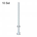 Uxcell 1 4-20 X 5 Square Neck Carriage Bolts With Nuts Washers Carbon Steel Coach Bolt Screws 10 Set