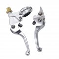 Tdpro Shorty Aluminum Break Cnc Clutch Lever Set For Motorcycle Pit Dirt Bike Silver 