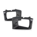 Headlight Bezels Pair Forord F 450 F 550 Super Duty 1999 2004 Driver And Passenger Side Painted Black Silver Sealed Beam Type 