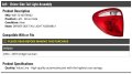 Left Driver Side Tail Light Assembly Compatible With 2004-2007 Dodge Caravan