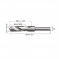 Uxcell Reduced Shank Drill Bit 20 5mm High Speed Steel Hss 4241 With 1 2 Inch Straight