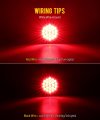 Partsam 4pcs Inch Round Led Trailer Tail Lights Red 24leds Waterproof 4 Brake Stop Turn Marker Sealed Flush Mount For Truck Rv