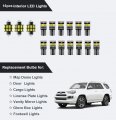 Awalited 16pcs 4runner Interior Led Lights Kit Super Bright Map Dome Light Bulbs For 2010-2019 2020 2021 2022 2023 Toyota All
