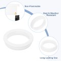 2pcs Rubber Grommets 2-3 4 70mm Drill Hole 2-5 16 59mm Id Top Hat Grommet White Silicone Plug Gasket For Wiring Automotive