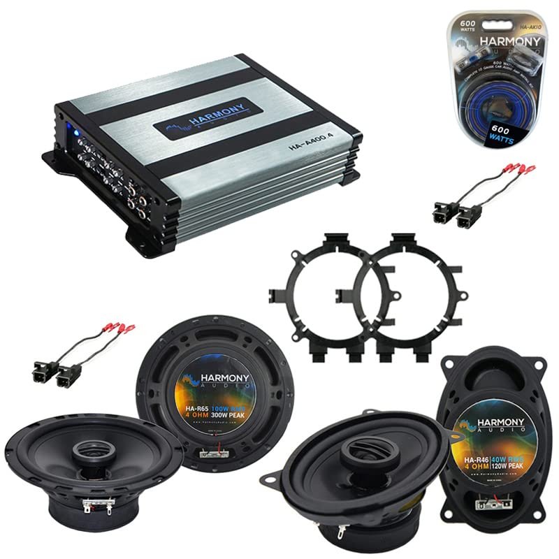 Chevy Ck Pickup 1995-2000 Speaker Upgrade Harmony R5 R46 Cxa300 4 Amp Renewed