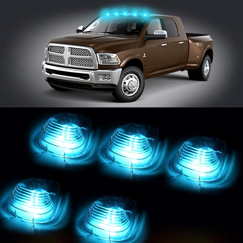 Cab Marker Smoke Covers Lens T10-5-5050-smd Ice Blue Led Bulbs Ford E-150 2003-2014d E-250d For E-350 Super Duty 2003-2016 For