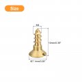 Uxcell Brass Wood Screws 20pcs M4 X 10mm Slotted Drive Flat Head Self Tapping Screw Countersunk For Woodworking Furniture