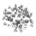 M6-1 X 6mm 50pcs Flat Round Head Screws 304 Stainless Steel Phillips Drive Machine Hardware Fastener For Furniture Connection 