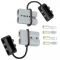 Wmycongcong 120a Battery Quick Disconnect Connector Plug Kit For Trailer Winch Grey 