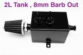 Autobahn88 Alloy Racing Oil Catch Can Breather Tank With Filter Baffle Design 2 Liter Barb 8mm Black