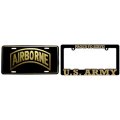 U S Army Airborne License Plate Black Frame Kit 