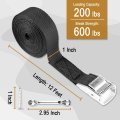Cartman 12ft Battery Tie Down Strap Box Hold Lashing Straps Kit With Stainless Steel Deck Loop Mounts To Prevent Equipment From