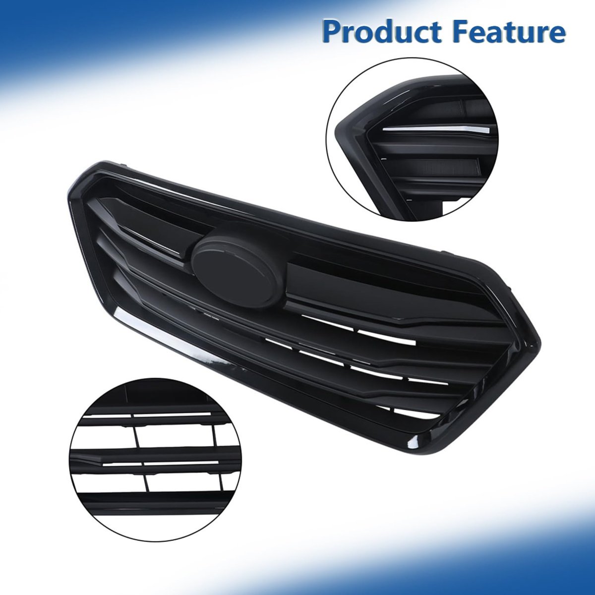 Front Upper Grille Glossy Black Frame With Molding Trim And Matte Base Replacement For Legacy 2018 2019 91121al21a Su1200179