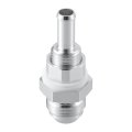 Car Fuel Line Fitting 8an Male Flare Bulkhead To 5 16 Hose Barb Tank Adapters Aluminum Alloy Silver Tone 