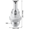 Car Fuel Line Fitting 8an Male Flare Bulkhead To 5 16 Hose Barb Tank Adapters Aluminum Alloy Silver Tone