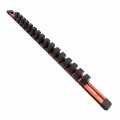 Abn Orange Aluminum Sae Standard 1 2in Drive Socket Holder A Tool And Organizer Rail With Clips
