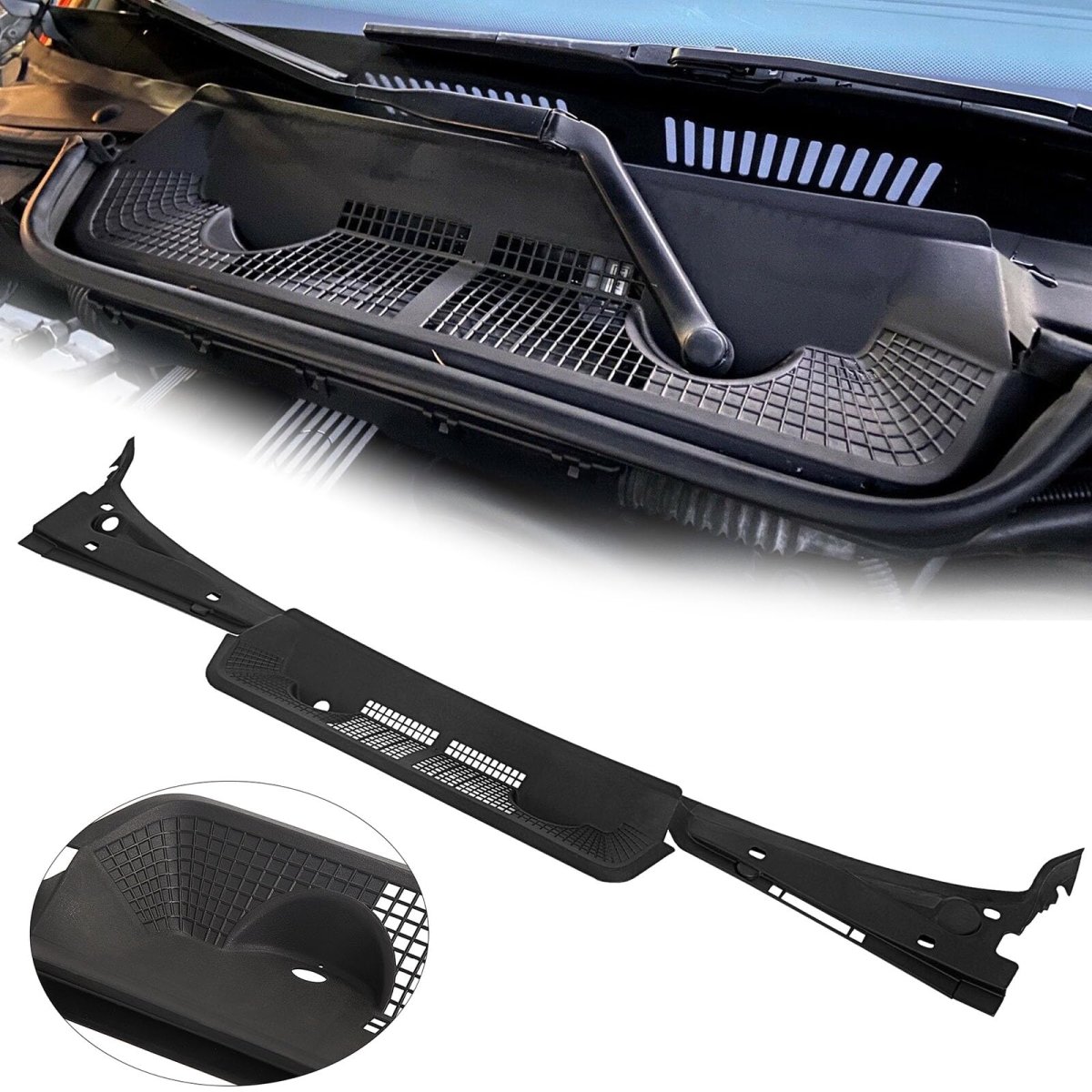 Windshield Wiper Cowl Panel Grille Screen For 1992-1999 Bmw E36 318i 318is 323i 323is 328is Replacement 51711977677 Windscreen