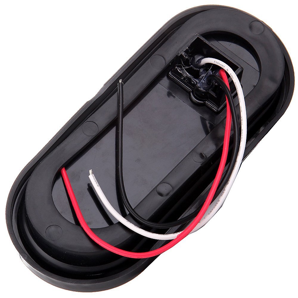 2x 6 In 10 Led Oval Trailer Tail Lights Red Waterproof Clearance Side Marker For Truck Rv Atv Van Camper Universal Mount