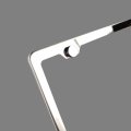 Laser Engraving Customized Electroplating Stainless Steel License Plate Frame W Screw Caps Hardwares Upgraded No Peeling Black