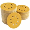 5 In 8 Hole Hook And Loop Sanding Discs 150 Grit Random Orbital Sandpaper Aluminum Oxide 200 Pack 