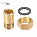 Uxcell Carbon Steel Pipe Fitting Hex Nipple G1 2 Male X 3 4pt Female Thread Connector Couplings 46mm Length 4pcs